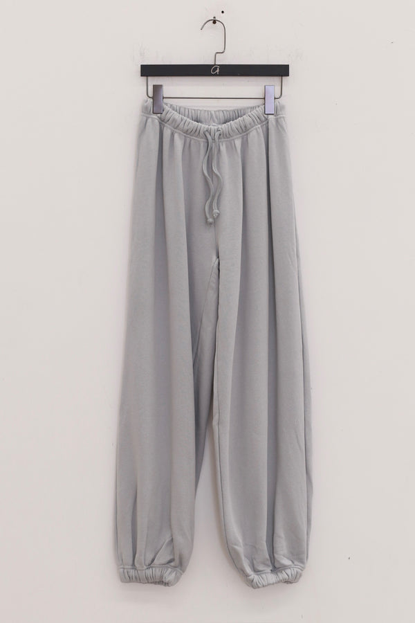 BASERANGE France elastic waist loose sports cotton casual pants BAS-FRAP-RC-SU25-BSL WHITESTONE BLUE